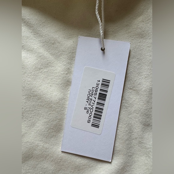 Anthropologie Reformation Lindy Knit Cinched Mock Neck Tank Top White S NWT - Picture 8 of 11